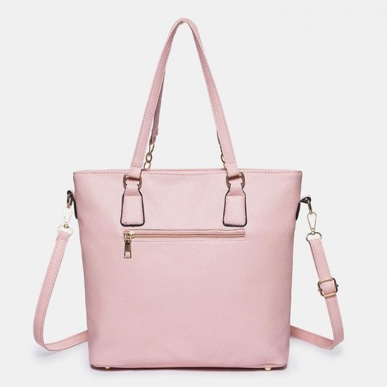 6PCS Women Plain Faux Leather Handbag Shoulder Bag Clutch Bag Card Holder 6PCS Women Plain Faux Leather Handbag Shoulder Bag Clutch Bag Card Holder