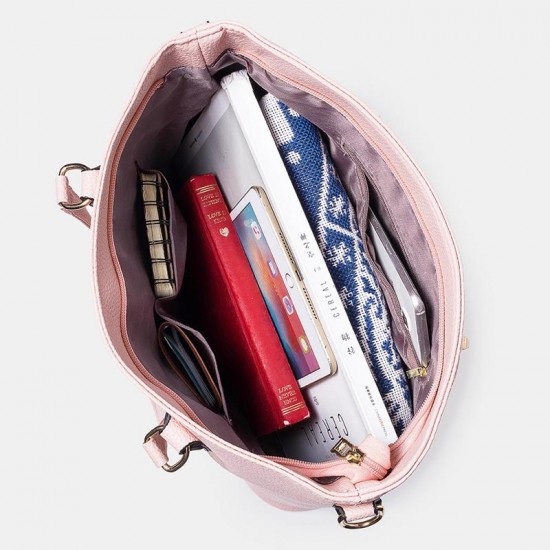 6PCS Women Plain Faux Leather Handbag Shoulder Bag Clutch Bag Card Holder 6PCS Women Plain Faux Leather Handbag Shoulder Bag Clutch Bag Card Holder