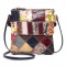 Women Patchwork Vintage Genuine Leather Crossbody Bag Casual Shoulder Bag
