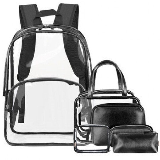 Women Transparent Clear Jelly Patchwork PVC Beach Bag Backpack Handbag Women Transparent Clear Jelly Patchwork PVC Beach Bag Backpack Handbag