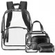 Women Transparent Clear Jelly Patchwork PVC Beach Bag Backpack Handbag Women Transparent Clear Jelly Patchwork PVC Beach Bag Backpack Handbag