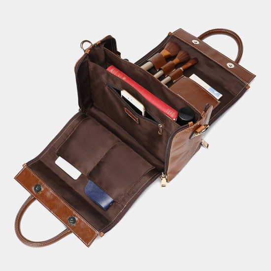 Women Genuine Leather Multifunction Crossbody Bag Handbag Women Genuine Leather Multifunction Crossbody Bag Handbag