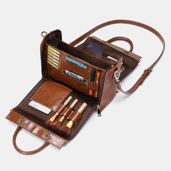 Women Genuine Leather Multifunction Crossbody Bag Handbag Women Genuine Leather Multifunction Crossbody Bag Handbag
