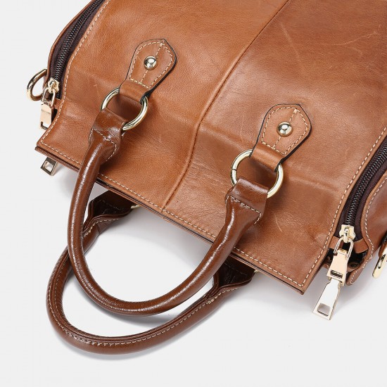 Women Genuine Leather Multifunction Crossbody Bag Handbag Women Genuine Leather Multifunction Crossbody Bag Handbag