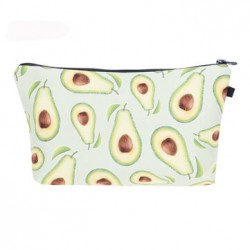Women Cute Avocado Printed Clutch Bag Mini Storage Bag