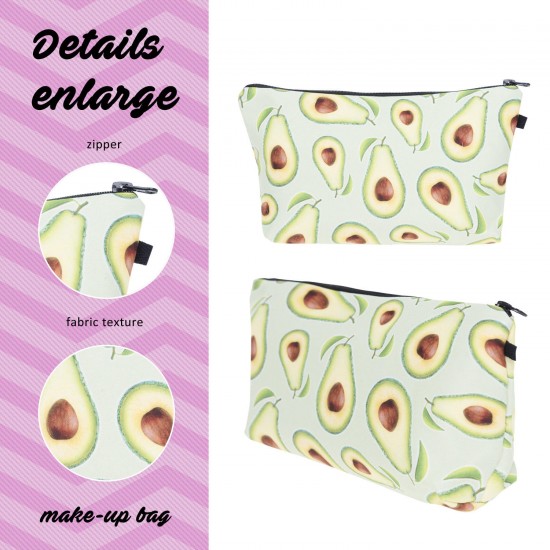 Women Cute Avocado Printed Clutch Bag Mini Storage Bag Women Cute Avocado Printed Clutch Bag Mini Storage Bag