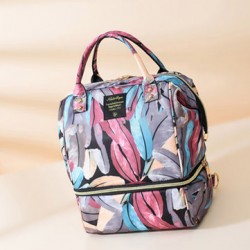 Women Canvas Casual Mummy And Kids Patchwork Backpack