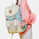 Women Large Capacity Canvas Multi-Color Casual Patchwork Backpack Daily Bag Women Large Capacity Canvas Multi-Color Casual Patchwork Backpack Daily Bag