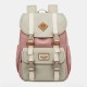 Women Large Capacity Canvas Multi-Color Casual Patchwork Backpack Daily Bag Women Large Capacity Canvas Multi-Color Casual Patchwork Backpack Daily Bag