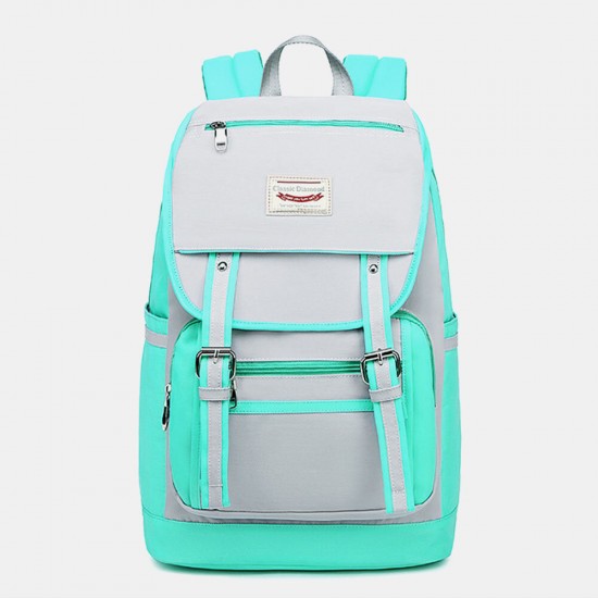 Women Waterproof Nylon Large Capacity Casual Patchwork Backpack Women Waterproof Nylon Large Capacity Casual Patchwork Backpack