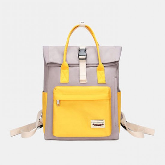 Women Canvas Casual Patchwork Backpack Women Canvas Casual Patchwork Backpack