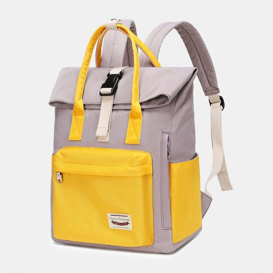 Women Canvas Casual Patchwork Backpack Women Canvas Casual Patchwork Backpack