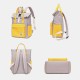Women Canvas Casual Patchwork Backpack Women Canvas Casual Patchwork Backpack