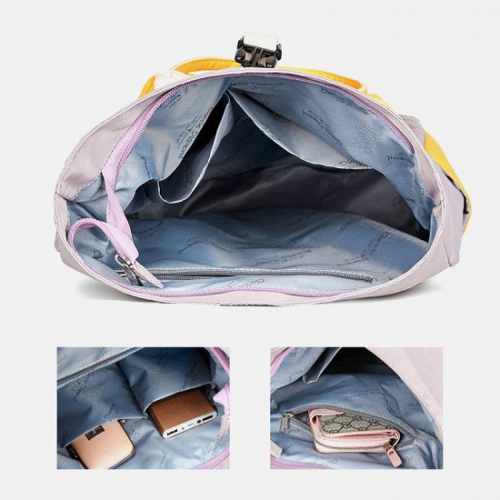 Women Canvas Casual Patchwork Backpack Women Canvas Casual Patchwork Backpack