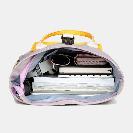 Women Canvas Casual Patchwork Backpack Women Canvas Casual Patchwork Backpack