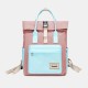 Women Canvas Casual Patchwork Backpack Women Canvas Casual Patchwork Backpack