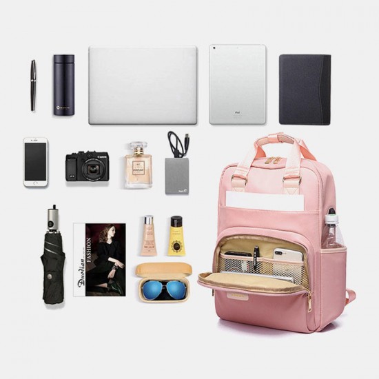 Women Nylon Waterproof Light Weight Multifunction Casual Patchwork Backpack Women Nylon Waterproof Light Weight Multifunction Casual Patchwork Backpack