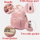 Women Nylon Waterproof Light Weight Multifunction Casual Patchwork Backpack Women Nylon Waterproof Light Weight Multifunction Casual Patchwork Backpack