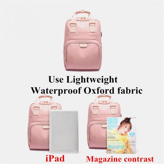 Women Nylon Waterproof Light Weight Multifunction Casual Patchwork Backpack Women Nylon Waterproof Light Weight Multifunction Casual Patchwork Backpack