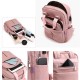 Women Nylon Waterproof Casual Patchwork Backpack With USB Charging Port For Outdoor School Women Nylon Waterproof Casual Patchwork Backpack With USB Charging Port For Outdoor School