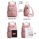Women Nylon Waterproof Casual Patchwork Backpack With USB Charging Port For Outdoor School Women Nylon Waterproof Casual Patchwork Backpack With USB Charging Port For Outdoor School