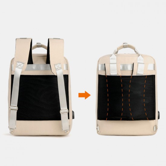 Women Multifunction Waterproof Pure Color Casual Patchwork Backpack Women Multifunction Waterproof Pure Color Casual Patchwork Backpack