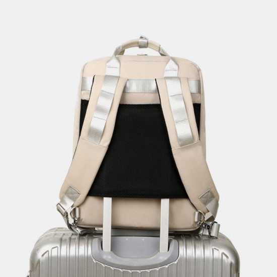 Women Multifunction Waterproof Pure Color Casual Patchwork Backpack Women Multifunction Waterproof Pure Color Casual Patchwork Backpack