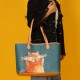 Women 2 PCS Cat Pattern Tote Large Capacity Shoulder Bag Handbag Women 2 PCS Cat Pattern Tote Large Capacity Shoulder Bag Handbag