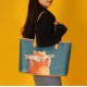 Women 2 PCS Cat Pattern Tote Large Capacity Shoulder Bag Handbag Women 2 PCS Cat Pattern Tote Large Capacity Shoulder Bag Handbag