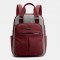 Women Canvas Multifunction Waterproof Casual Patchwork Backpack With USB Charging Port