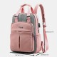 Women Canvas Multifunction Waterproof Casual Patchwork Backpack With USB Charging Port Women Canvas Multifunction Waterproof Casual Patchwork Backpack With USB Charging Port