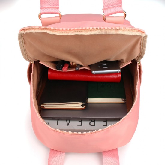 Women Nylon Waterproof Light Weight Solid Bag Multifunction Backpack Women Nylon Waterproof Light Weight Solid Bag Multifunction Backpack