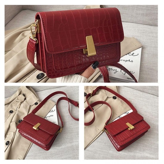 Women Vintage Lizard Grain Crossbody Bag Shoulder Bag Women Vintage Lizard Grain Crossbody Bag Shoulder Bag