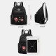 Women Nylon Waterproof Floral Casual Embroidered Backpack Women Nylon Waterproof Floral Casual Embroidered Backpack