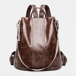 Women Anti-theft Waterproof Soft Large Capacity Backpack Crossbody Bag