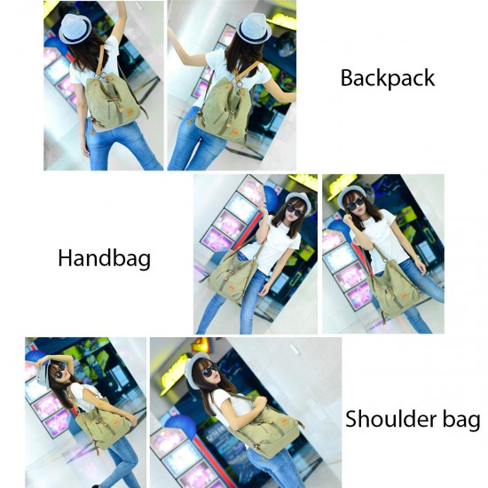 Multifunctional Canvas Bag Women Convertible Backpack Purse Ladies Shoulder Bag Casual Handbag Multifunctional Canvas Bag Women Convertible Backpack Purse Ladies Shoulder Bag Casual Handbag