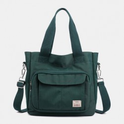 Women Casual Light Weight Tote Solid Large Capacity Handbag Crossbody Bag
