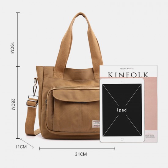 Women Casual Light Weight Tote Solid Large Capacity Handbag Crossbody Bag Women Casual Light Weight Tote Solid Large Capacity Handbag Crossbody Bag