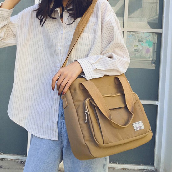 Women Casual Light Weight Tote Solid Large Capacity Handbag Crossbody Bag Women Casual Light Weight Tote Solid Large Capacity Handbag Crossbody Bag