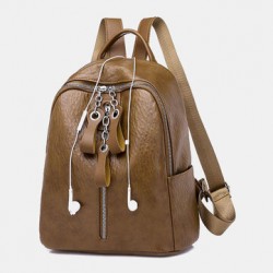 Women Fashion Waterproof Light Weight Anti-theft Backpack Shoulder Bag With Headphone Port