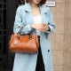 Women Vintage Handbag Oil Wax Leather Three-layer Crosssbody Bag Women Vintage Handbag Oil Wax Leather Three-layer Crosssbody Bag