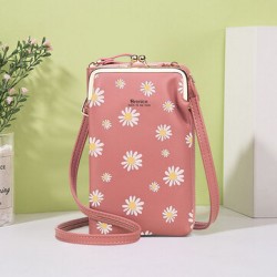Women 13 Card Slots Phone Bag Daisy Crossbody Bag Shoulder Bag