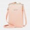 Women 9 Card Slots Phone Bag Solid Crossbody Bag Shoulder Bag