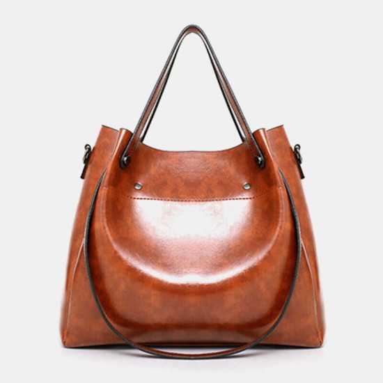 Women 4Pcs Vintage Handbag Crossbody Bag Solid Shoulder Bag Women 4Pcs Vintage Handbag Crossbody Bag Solid Shoulder Bag