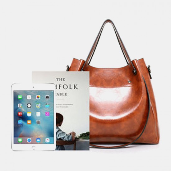 Women 4Pcs Vintage Handbag Crossbody Bag Solid Shoulder Bag Women 4Pcs Vintage Handbag Crossbody Bag Solid Shoulder Bag