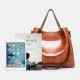 Women 4Pcs Vintage Handbag Crossbody Bag Solid Shoulder Bag Women 4Pcs Vintage Handbag Crossbody Bag Solid Shoulder Bag