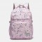 Women Waterproof Large Capacity Print Nylon Casual Backpack