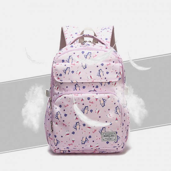 Women Waterproof Large Capacity Print Nylon Casual Backpack Women Waterproof Large Capacity Print Nylon Casual Backpack
