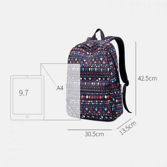 Women Waterproof Bohemian Printed National Backpack School Bag Women Waterproof Bohemian Printed National Backpack School Bag