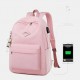 Women Fashion Large Capacity Backpack With USB Charging Port Women Fashion Large Capacity Backpack With USB Charging Port